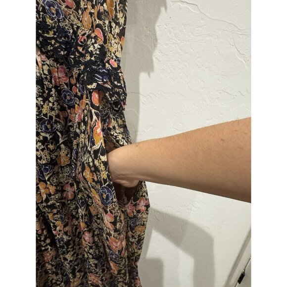 FREE PEOPLE 'Milania' Floral Maxi Dress - Dark Combo - SMALL RRP$168 - Picture 11 of 16